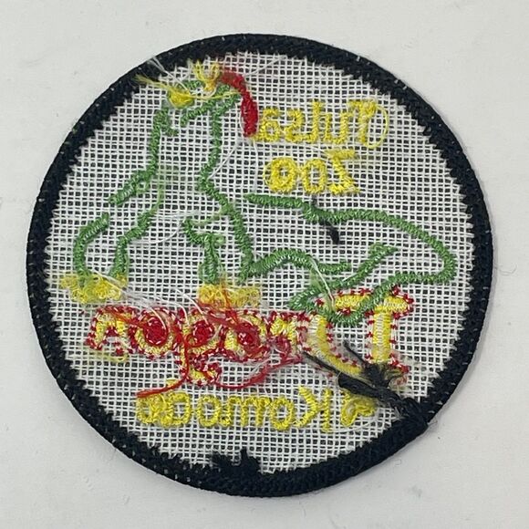 Tulsa Zoo Dragon of Komodo Patch Oklahoma Souvenir Collectible OK Black & Yellow - Picture 2 of 5